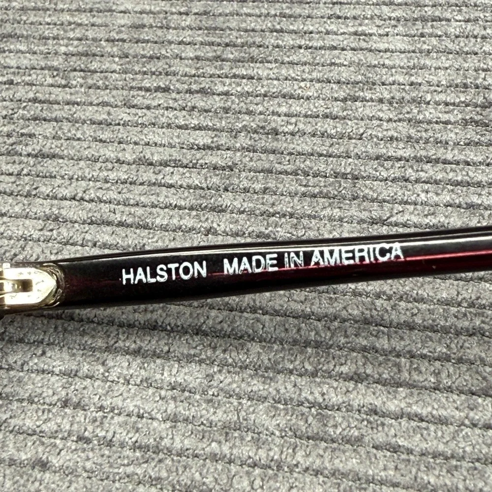 Halston‎ H 58 COL 30 Burgundy Red Oval Eyeglass Frames Made in USA Y2K